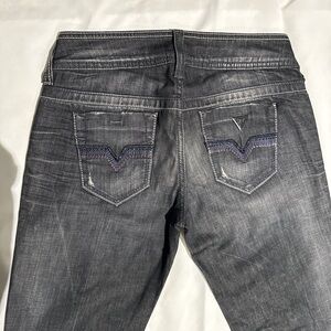 New Guess Premium Boot cut Leg Denim Distressed Jeans 26 X Long